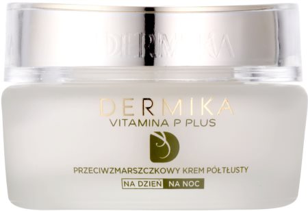 Dermika Vitamina P Plus creme antirrugas para a pele sensível com tendência a aparecer com vermelhidão