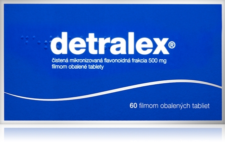 Detralex Detralex 500 mg tablety s priaznivými účinkami na žilný a lymfatický systém