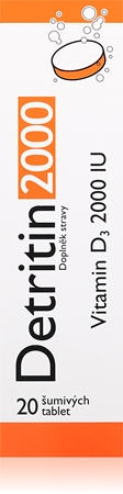 Detritin Vitamin D3 2000 IU šumivé tablety s vitamínem D