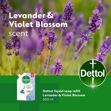 Dettol Soft on Skin Lavender folyékony szappan utántöltő