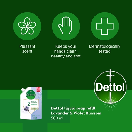 Dettol Soft on Skin Lavender folyékony szappan utántöltő