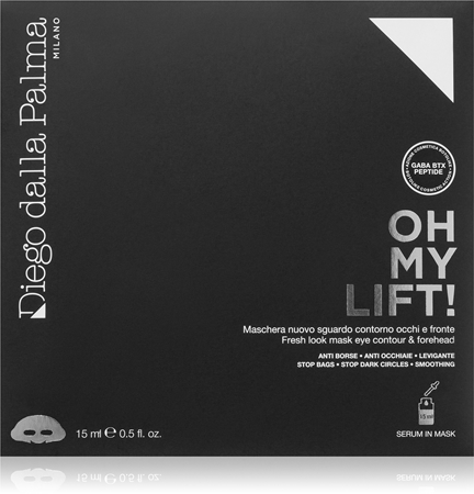 Diego dalla Palma Oh My Lift! Fresh Look Mask Eye Contour&Forehead máscara em folha refirmante para contornos faciais