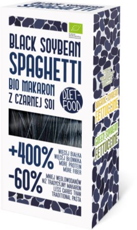 Diet-Food Makaron sojowy czarny spaghetti BIO makaron białkowy w jakości BIO