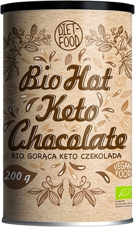 Diet-Food Hot Keto Chocolate BIO proszek do przygotowania napoju bez dodatku cukru