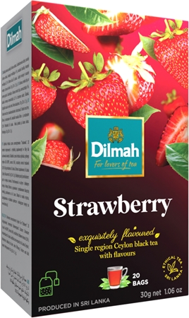 Dilmah Černý čaj jahoda porcovaný čaj s jahodovou příchutí