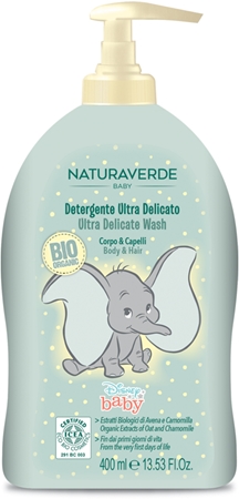Disney Naturaverde Baby Ultra Delicate Wash sprchový gel a šampon 2 v 1 pro děti od narození