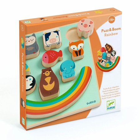 DJECO Puzz & Boom Rainbow gioco equilibrio