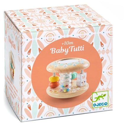 DJECO Rattle Baby Tutti κουδουνίστρα από ξύλο
