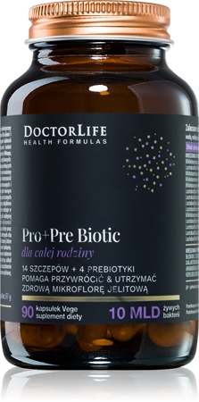 Doctor Life Pro+Pre Biotic dla całej rodziny kapsułki na wsparcie trawienia