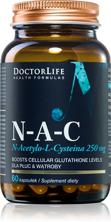 Doctor Life N-A-C N-Acetylo-L-Cysteina 500mg kapsułki do wsparcia metabolizmu energetycznego