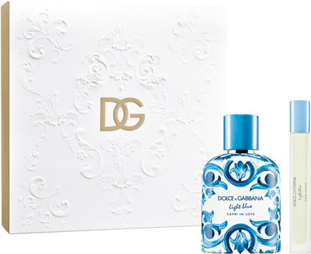 dolce & gabbana light blue pour homme capri in love woda perfumowana 100 ml   zestaw  