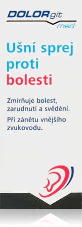 Dolorgit Ušní sprej proti bolesti sprej pro svědící a podrážděnou pokožku