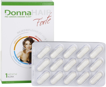 DonnaHAIR FORTE kapsle pro zdravé a krásné vlasy