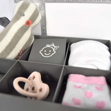 Dooky Luxury Memory Box Ornament Kit set para la huella del bebé