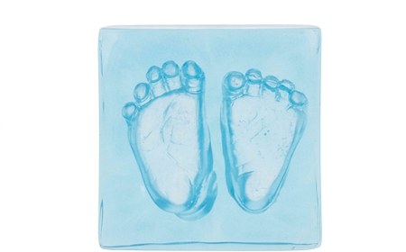 Dooky Crystal Memories DeLuxe 3D Frame Handprint & Footprint sada na otisk miminka