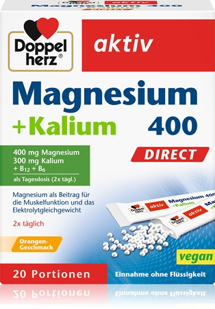 Doppelherz Magnesium + Kalium 400 Säckchen trägt zur normalen Funktion des Nervensystems bei