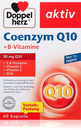 Doppelherz Aktiv Coenzym Q10+B Vitamine Kapseln Nahrungsergänzungsmittel für Ihr Wohlbefinden