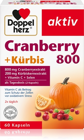 Doppelherz Cranberry 800 + Kürbis Kapseln zur Unterstützung des Immunsystems