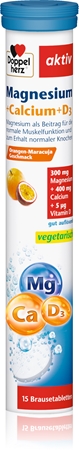 Doppelherz Magnesium + Calcium + D3 Brausetabletten trägt zur normalen Funktion des Nervensystems bei