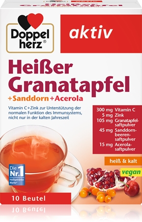 Doppelherz Heißer Granatapfel Säckchen zur Unterstützung des Immunsystems
