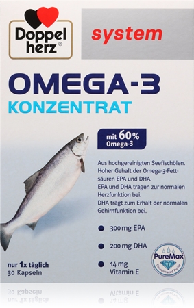 Doppelherz system Omega-3 Kapseln für eine normale Herz- und Hirnfunktion