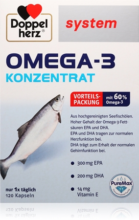 Doppelherz system Omega-3 Kapseln für eine normale Herz- und Hirnfunktion