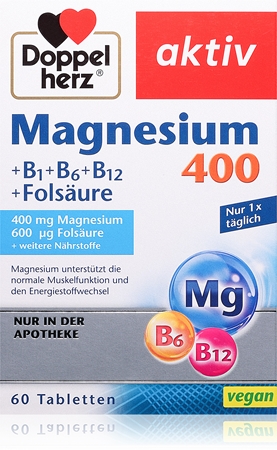 Doppelherz Aktiv Magnesium 400 Tabletten trägt zur normalen Funktion des Nervensystems bei