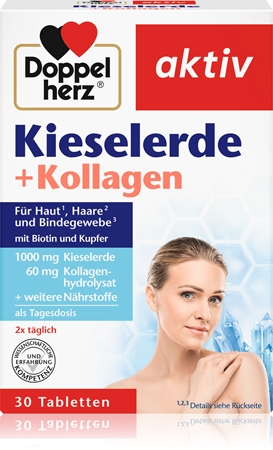 Doppelherz Kieselerde + Kollagen Tabletten für Haare, Nägel und Haut