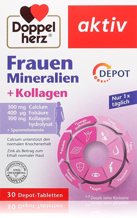 Doppelherz Aktiv Frauen Mineralien+Kollagen Tabletten für Damen