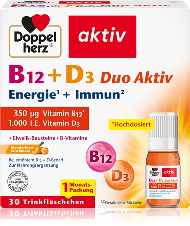 Doppelherz B12 + D3 Duo Active Ampullen zur Unterstützung des Immunsystems