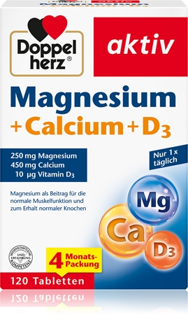 Doppelherz Magnesium + Calcium + D3 Tabletten trägt zur normalen Funktion des Nervensystems bei