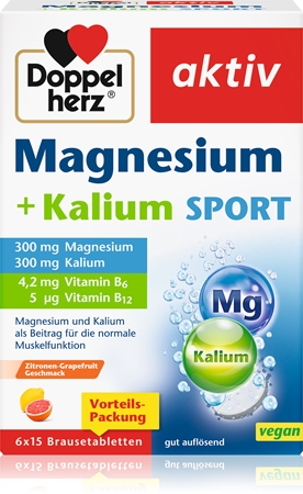 Doppelherz Magnesium + Kalium SPORT Brausetabletten trägt zur normalen Funktion des Nervensystems bei