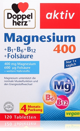 Doppelherz Aktiv Magnesium 400 Tabletten trägt zur normalen Funktion des Nervensystems bei