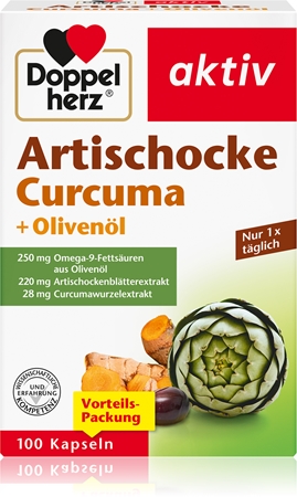 Doppelherz Artichoke, Turmeric + Olive Oil Kapseln zur Verdauungsförderung