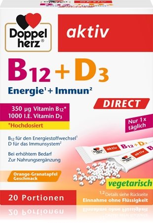 Doppelherz B12 + D3 Säckchen zur Unterstützung des Immunsystems