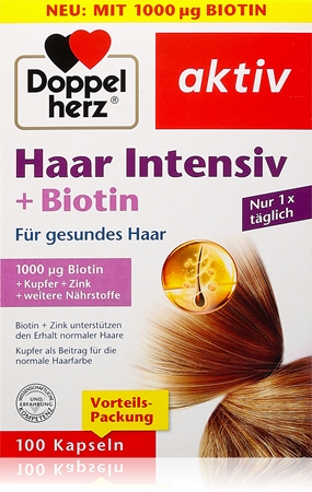 Doppelherz Haar Intensiv + Biotin Kapseln für gesunde und schöne Haare