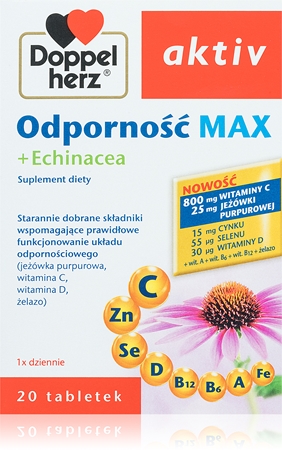 Doppelherz Active Odporność MAX Echinacea tabletki na wsparcie układu odpornościowego