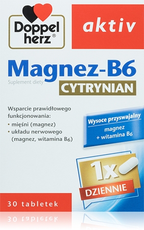 Doppelherz active Magnez-B6 Cytrynian tabletki dla redukcji zmęczenia i wyczerpania