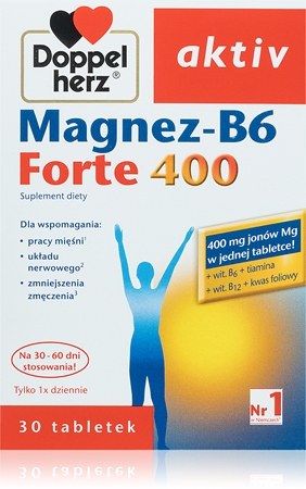 Doppelherz active Magnez-B6 Forte 400 tabletki dla redukcji zmęczenia i wyczerpania
