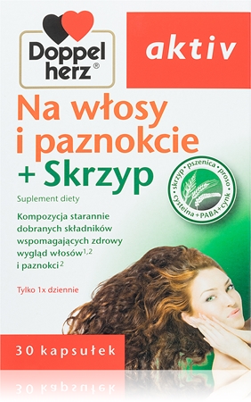 Doppelherz active Na włosy i paznokcie+Skrzyp kapsułki dla zdrowych i pięknych włosów