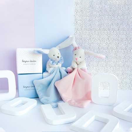 Doudou Gift Set Pink Rabbit Geschenkset für Kinder ab der Geburt ️ ...