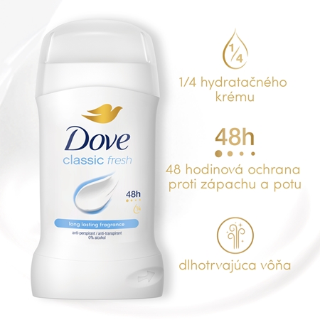Dove Classic Fresh tuhý antiperspitant