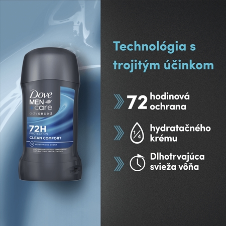 Dove Men+Care Clean Comfort tuhý antiperspitant
