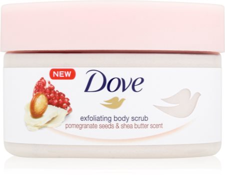 Dove Exfoliating Body Scrub Pomegranate Seeds & Shea Butter περιποιητική απολέπιση σώματος