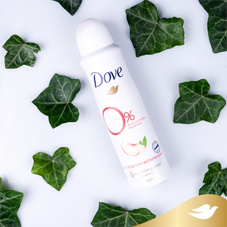 Dove Go Fresh Peach & Lemon Verbena Desodorizante em spray sem amoniaco