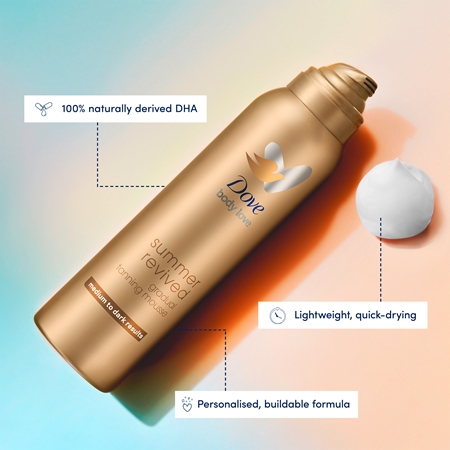 Dove Summer Revived gift set with self-tanning effect