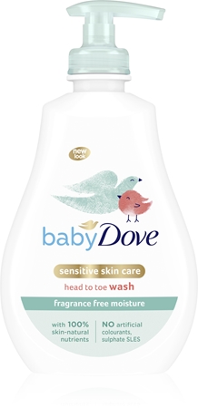 Dove Baby Sensitive Moisture mycí gel na tělo a vlasy