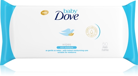 Dove Baby Rich Moisture υγρά μαντηλάκια καθαρισμού χωρίς αλκοόλ
