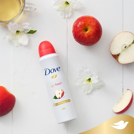 Dove Go Fresh Apple & White Tea Antitranspirant-Spray mit 48-Stunden Wirkung