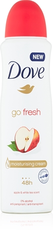 Dove Go Fresh Apple & White Tea spray anti-perspirant cu o eficienta de 48 h